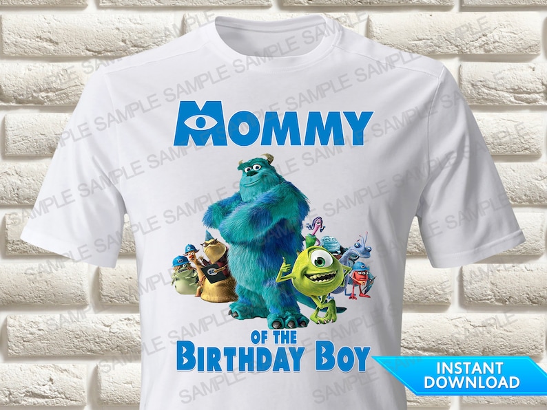 Monsters Inc Mommy of the Birthday Boy Iron on Transfer Etsy