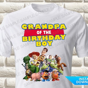 Toy Story Opa des Geburtstagskindes Bügelbild Toy Story Geburtstag Shirt Applikation Shirt zum Aufbügeln