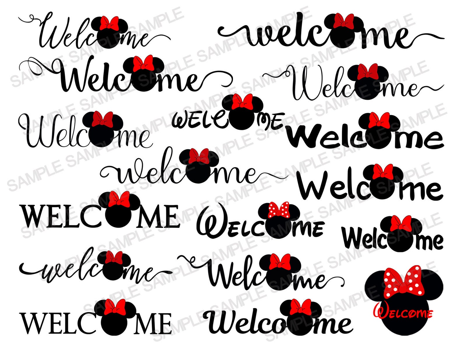 Disney Welcome SVG Minnie Mouse SVG Welcome Minnie Mouse | Etsy