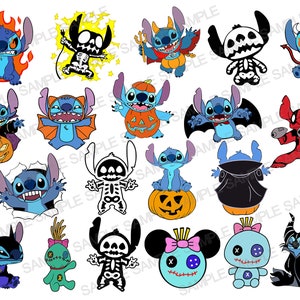 Stitch Halloween SVG Lilo SVG Lilo and Stitch Clipart Lilo and Stitch Silhouette Lilo Clipart Lilo Silhouette Halloween SVG