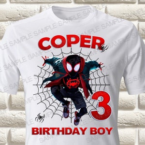 Spider Verse Iron On Transfer, SpiderMan Birthday Boy Iron On Transfer, Spider Man Birthday Shirt Iron On Transfer (only PNG)