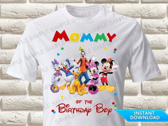 Mickey Mouse Clubhouse Mommy Of The Birthday Boy Iron On Transfer.