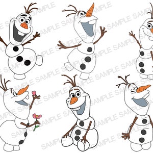 Olaf SVG, Frozen SVG, Olaf Clipart, Olaf Silhouette, Olaf Cut Files, Olaf Cricut, Olaf Png Datei, Olaf Pdf Datei