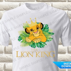 Lion King Iron On Transfer, Simba Birthday Shirt Iron On Transfer, Simba Shirt, Lion King Shirt (Only PNG)