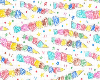 Rainbow Pencil Seamless Pattern, Digital Paper PNG, School Stationery Crayon Art, Teacher Fabric Print, Instant Download