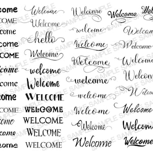 Bem-vindo SVG, Bem-vindo Caligrafia SVG, Script SVG, Bem-vindo Cricut, Arquivo Svg de boas-vindas, Clipart de boas-vindas, Arquivos cortados de boas-vindas, Bem-vindo Png