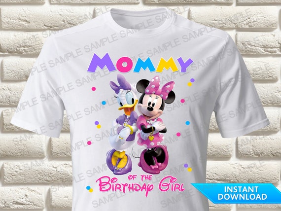 Minnie Mouse And Daisy Duck Mommy Of The Birthday Girl Iron On.