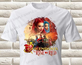 Descendants Rise of Red of the Birthday Girl Iron On Transfer, Descendants Iron On Transfer, Descendants Birthday Shirt Iron On Transfer