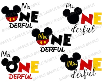 One SVG,  OneDerful SVG,  Head Svg, Cricut svg, Clipart, Layered SVG, Files for Cricut, Cut files, T Shirt svg png, Shirt Svg File