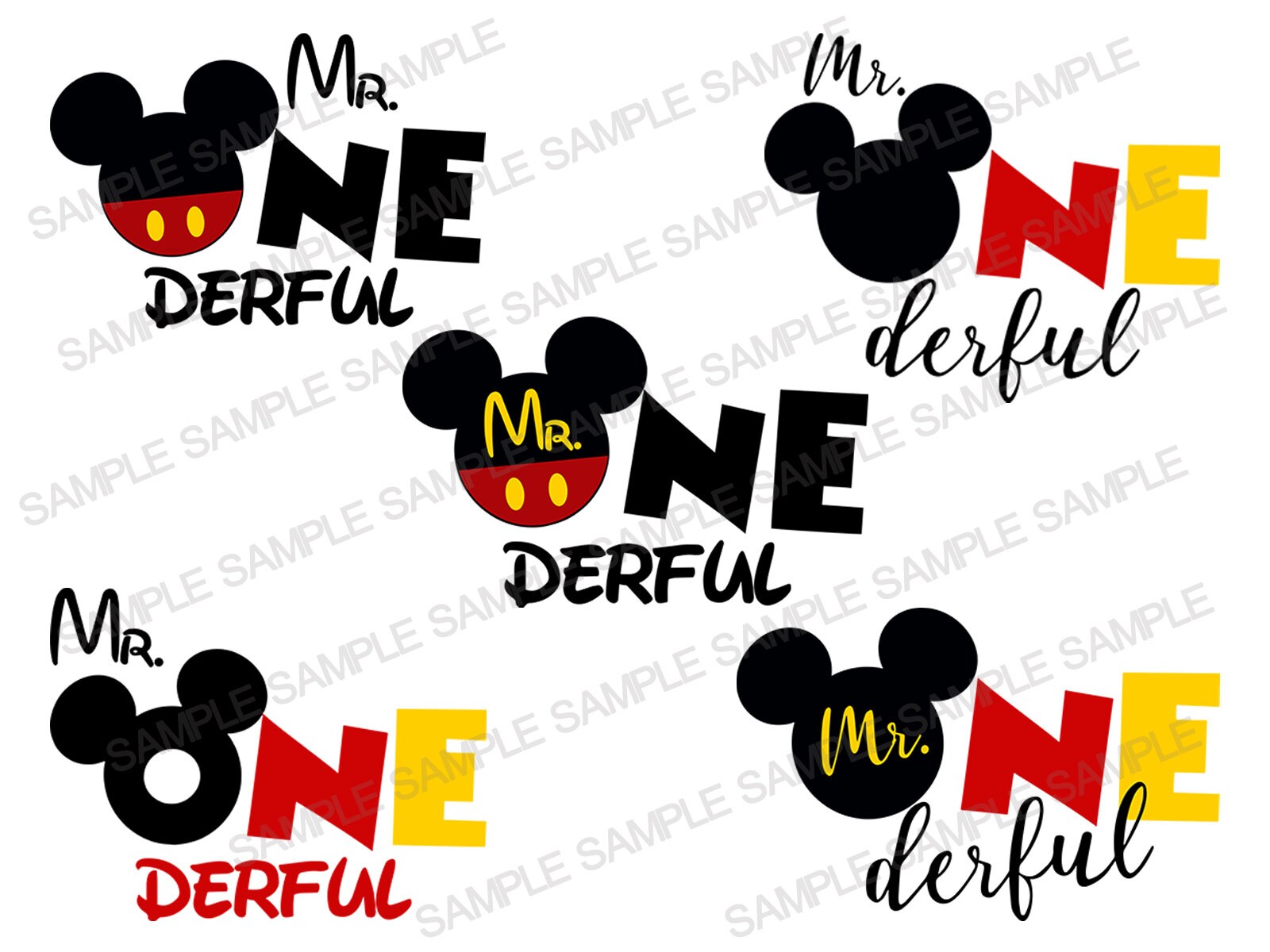 Mickey Mouse One SVG Mickey Mouse OneDerful SVG Mickey Mouse Etsy