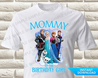 La reine des neiges Maman de la fille d'anniversaire fer sur transfert, la reine des neiges fer sur transfert, la reine des neiges anniversaire chemise fer sur transfert, chemise la reine des neiges