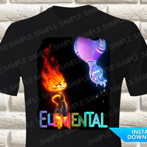 Elemental Iron On Transfer, Elemental Birthday Iron On Transfer, Elemental Birthday Shirt Iron On Transfer, Elemental Shirt, Elemental PNG