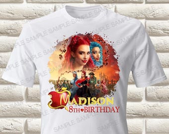 Descendants Rise of Red Iron On Transfer, Descendants Birthday Girl Iron On Transfer, Descendants Birthday Shirt iron, (Only digital PNG)