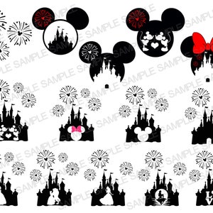 Castle SVG Castle Fireworks SVG Mickey Mouse SVG Fireworks | Etsy