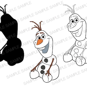 Olaf SVG, Frozen SVG, Olaf Clipart, Olaf Silhouette, Olaf Cut Files, Olaf Cricut, Olaf Png File, Olaf Pdf File