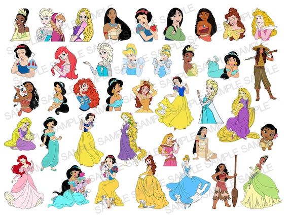 Princess SVG, Princess Clipart, Princess bundle png, Princess Silhouette Shirt, Cricut Svg File, Layered svg, Cut files
