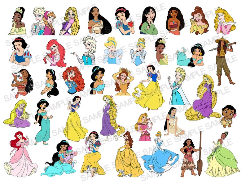 Princess SVG, Princess Clipart, Princess Bundle Png, Princess ...