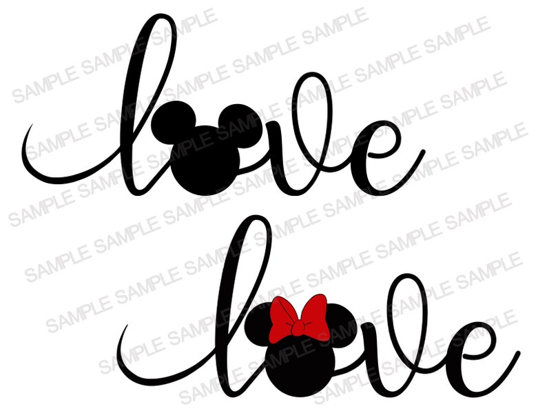 Mickey Mouse SVG Love Mickey SVG Love Mickey Mouse Love SVG - Etsy