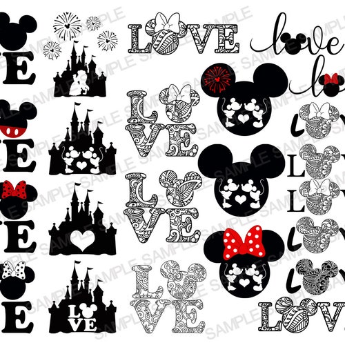 Mickey Mouse Valentines Day SVG Mickey Mouse SVG Mickey SVG - Etsy