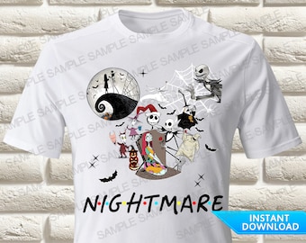 Nightmare Before Halloween Iron On Transfer, Nightmare Before Halloween Birthday Shirt Iron On Transfer, Nightmare Shirt Nightmare Printable