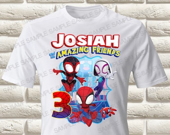 Spidey and his amazing Iron On Transfer, Spider Man Iron On Transfer, SpiderMan Birthday Boy Iron On Transfer, SpiderMan Shirt, Only PNG