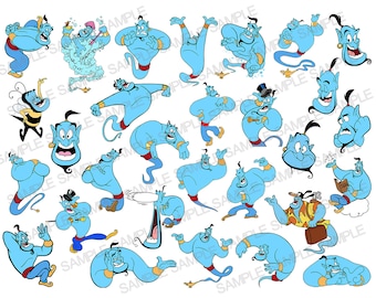 Genio SVG, Genio de Aladdin SVG, Archivo SVG de Aladdin, Clipart de Genio, Silueta de Genio, Archivos de Corte de Genio, Genio Cricut, Genio Png