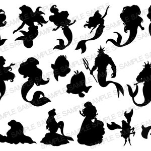 Little Mermaid SVG, Ariel SVG, Little Mermaid Clipart, Ariel Clipart, Little Mermaid Cut File, Ariel Cut File, Little Mermaid Silhouette