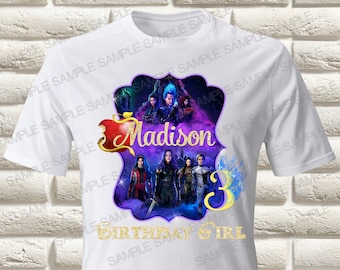 Descendants Iron On Transfer, Descendants Birthday Girl Iron On Transfer, Descendants Birthday Shirt Iron On Transfer, Only PNG