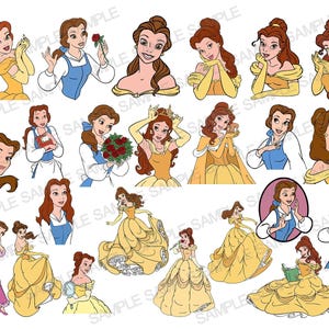 Princess SVG, Princess Clipart, Princess bundle Png, Princess Silhouette, Cricut Svg File, Layered Svg, Cut files