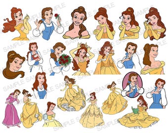 Princess SVG, Princess Clipart, Princess bundle Png, Princess Silhouette, Cricut Svg File, Layered Svg, Cut files