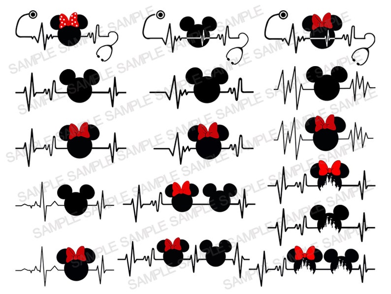 Download Heartbeat of a Disney Nurse SVG Mickey Mouse SVG Disney | Etsy