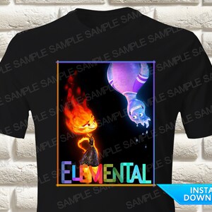 Elemental Iron On Transfer, Elemental Birthday Iron On Transfer, Elemental Birthday Shirt Iron On Transfer, Elemental Shirt, Elemental PNG