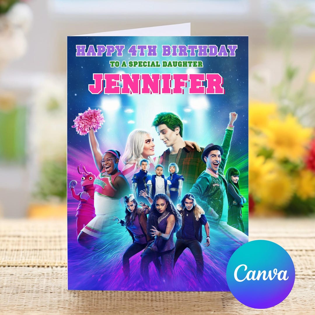 Happy 4th Birthday to a Special Daughter, Zombies Personalized Fourth