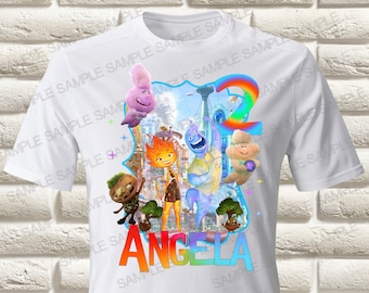 Transferencia termoadhesiva de Elemental, Transferencia termoadhesiva de Cumpleaños Elemental, Transferencia termoadhesiva de Camiseta de Cumpleaños Elemental, Camiseta Elemental (Solo PNG)