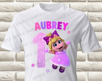 Transferencia termoadhesiva de los Muppet Babies, Transferencia termoadhesiva de la cumpleañera de los Muppet Babies, Transferencia termoadhesiva para camiseta de cumpleaños de los Muppet Babies, Camiseta de los Muppet
