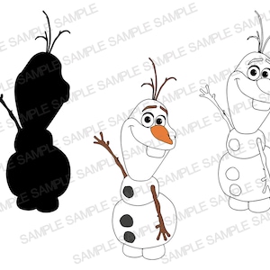 オラフ SVG、アナと雪の女王 SVG、オラフ クリップアート、オラフ シルエット、オラフ カット ファイル、オラフ Cricut、オラフ PNG ファイル、オラフ PDF ファイル