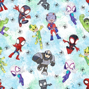 Spidey and his amazing friends Seamless Pattern Spidey and friends Pattern Spidey Digital Pattern Spidey Background Pattern