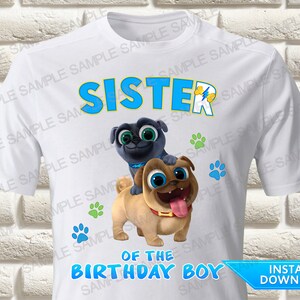Hündchen Freunde Schwester des Geburtstagskindes Bügelbild, Hündchen Freunde zum Aufbügeln, Hündchen Geburtstag Shirt zum Aufbügeln