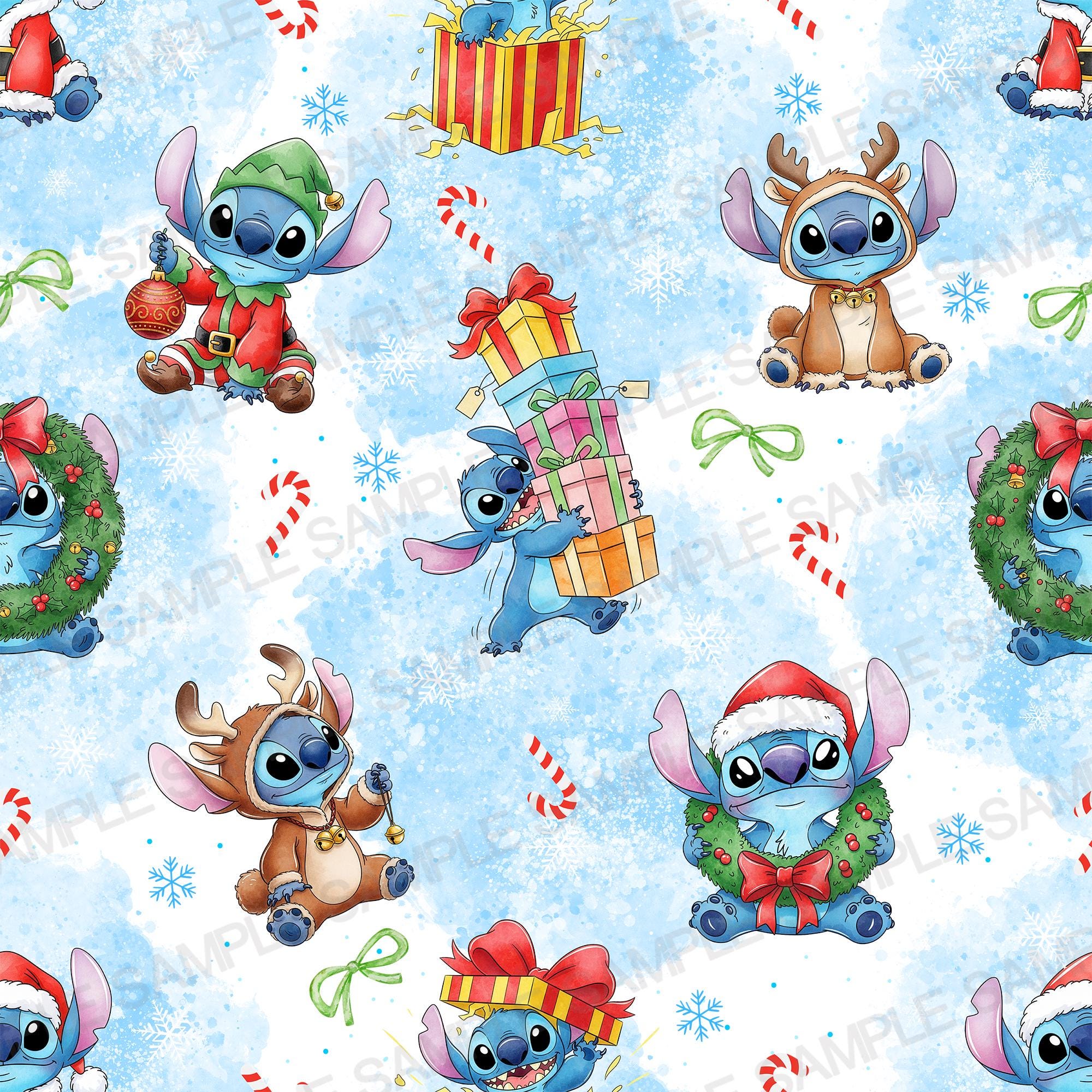 Stitch christmas wallpaper - Etsy México, image size:2000x2000