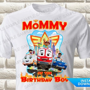 Firebuds Mommy opstrijkbare overdracht, Firebuds Mommy verjaardagsshirt opstrijkbare overdracht, Firebuds-shirt, Firebuds-feestshirt, Firebuds (alleen png-bestand)