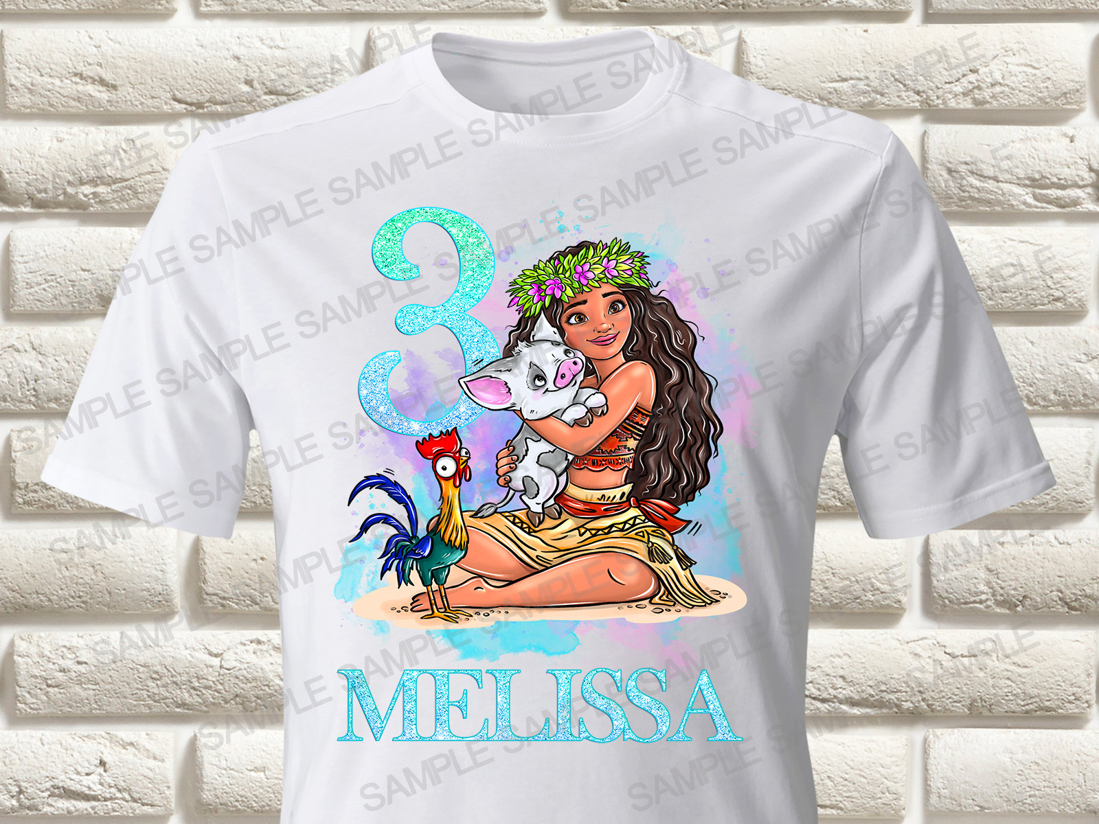 Moana Birthday Shirt Decal