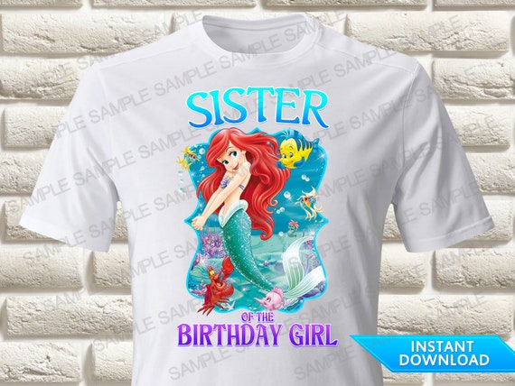 Sister Of The Mermaid Birthday Girl Shirt Sister Of The Mermaid Birthday Girl Shirt