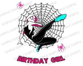 Spider Gwen SVG, Gwen Verse SVG, Spider Gwen Clipart, Spider Verse Clipart, Spider Gwen Silhouette, Spider Gwen Digital