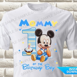 Baby Mickey Mouse Mommy of the First Birthday Boy Iron On Transfer Baby Mickey Mouse Iron On Transfer Baby Mickey Mouse Shirt Mickey Tshirt
