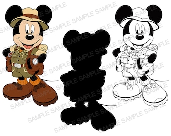 Safari Mickey Head Etsy