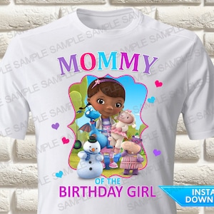 Doc McStuffins Mommy of the Birthday Girl Iron On Transfer, Doc McStuffins Iron On Transfer, Doc McStuffins Birthday Shirt Iron On Transfer