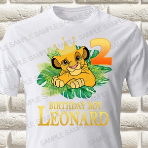 Lion King Iron On Transfer, Simba Birthday Shirt Iron On Transfer, Simba Shirt, Lion King Shirt (Only PNG)