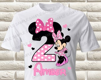 Minnie Mouse Iron On Transfer, Minnie Mouse Birthday Girl Iron On Transfer, Minnie Mouse Birthday Shirt Iron On Transfer, Minnie Mouse Shirt