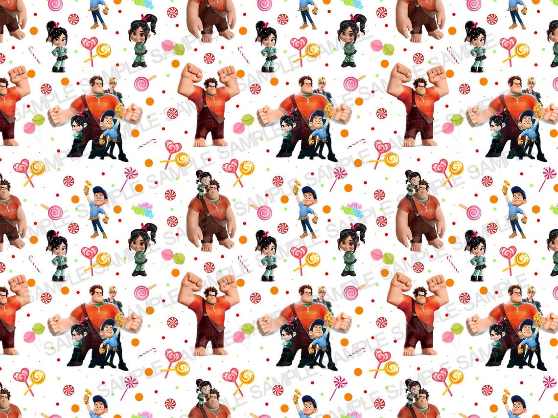 Wreck It Ralph Seamless Pattern Wreck It Ralph Pattern Vanellope ...