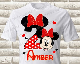Minnie Mouse Iron On Transfer, Minnie Mouse Birthday Girl Iron On Transfer, Minnie Mouse Birthday Shirt Iron On Transfer, Minnie Mouse Shirt